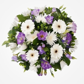 Lilac & White Funeral Posy