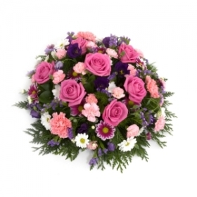 Pink, White & Lilac Funeral Posy
