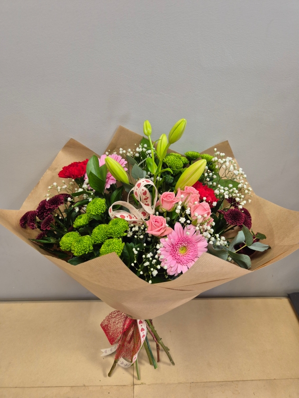 Valentines Florist Choice Tied Bunch