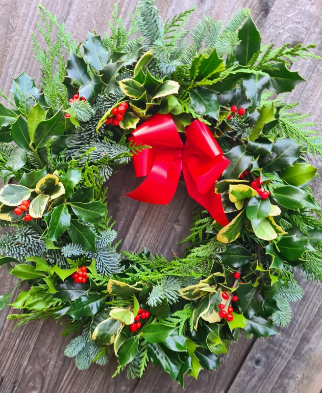 Traditional Holly Wreath