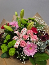 Valentines Florist Choice Tied Bunch